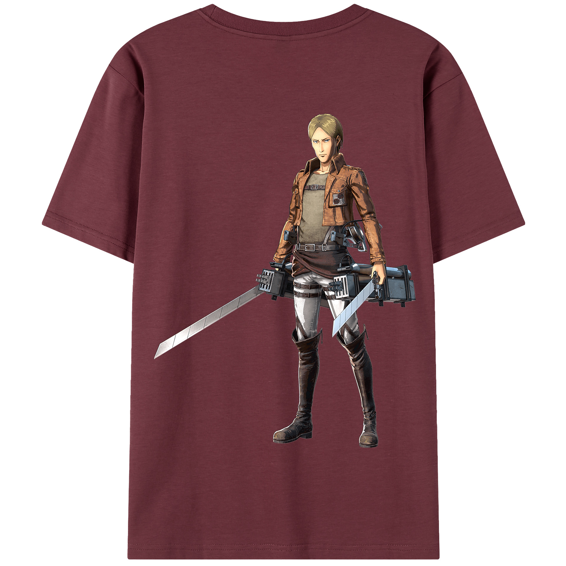 （画像用） 進撃の巨人 Attack on Titan 綿100％半袖Tシャツ（背面プリント）